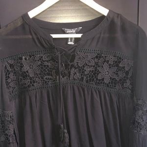 Black Laced Blouse